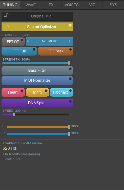 V3.6 PRO Sacred FFT Tuning Panel - Phase Vocoder Interface