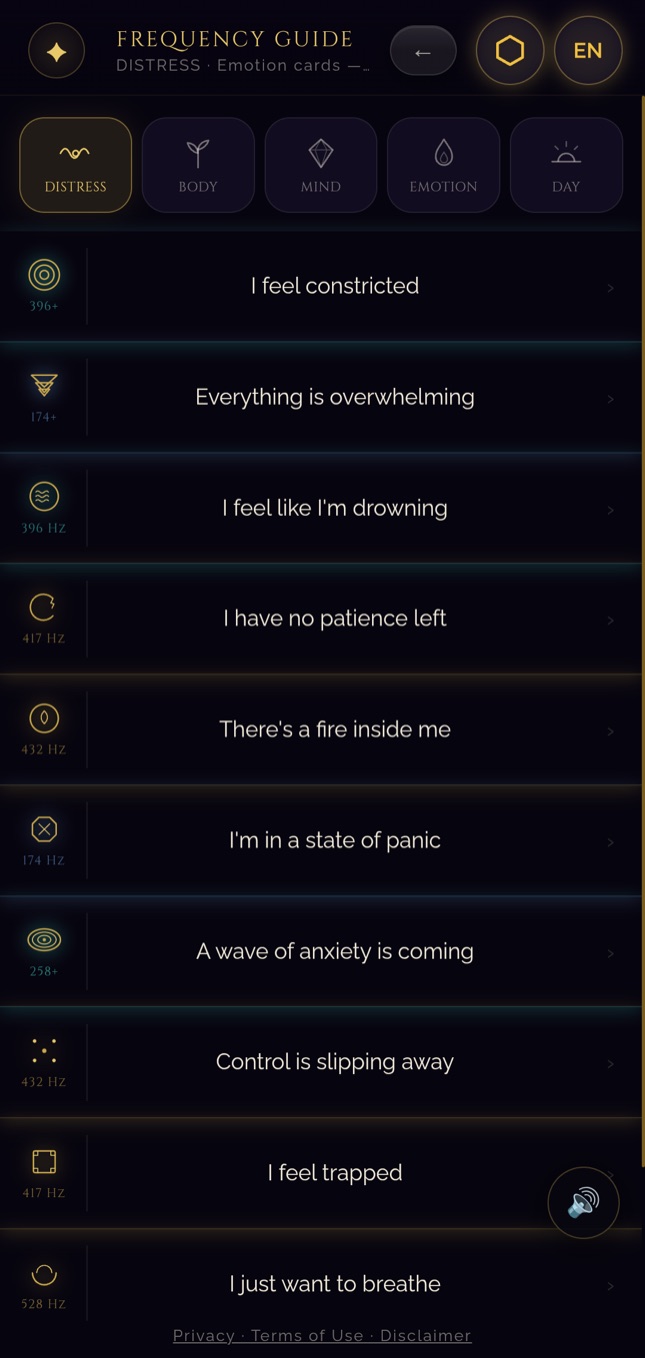 Gate 3 · Your Frequency Guide screen