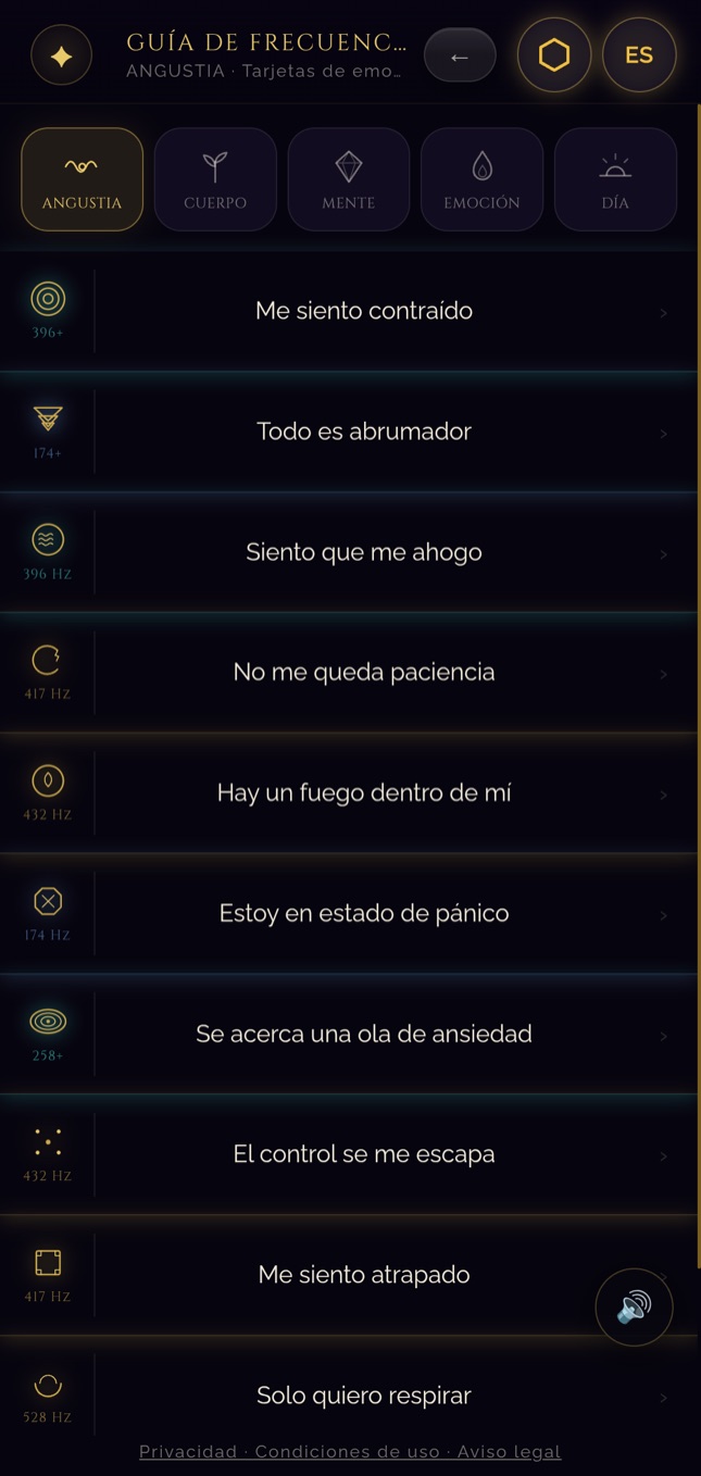 Puerta 3 · Pantalla «Tu Guía de Frecuencia»