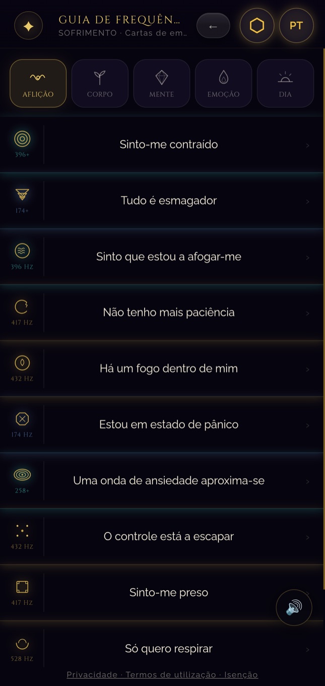 Porta 3 · Tela “O Teu Guia de Frequências”