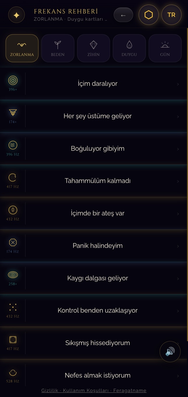 3. Kapı · Frekans Rehberin ekranı