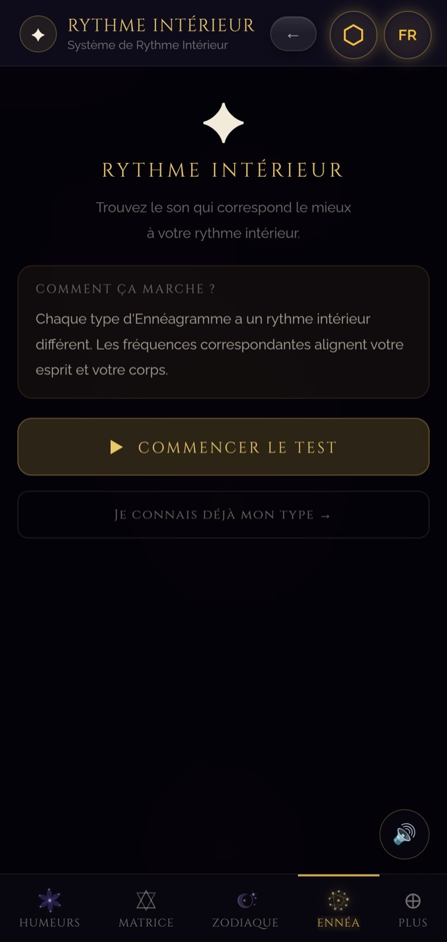 Porte 5 · Écran « Votre Rythme Intérieur »