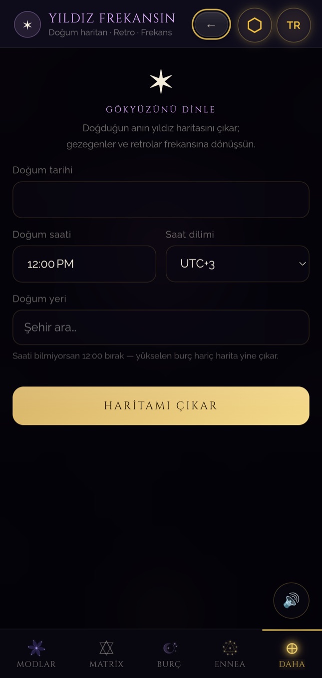 7. Kapı · Yıldız Frekansın ekranı