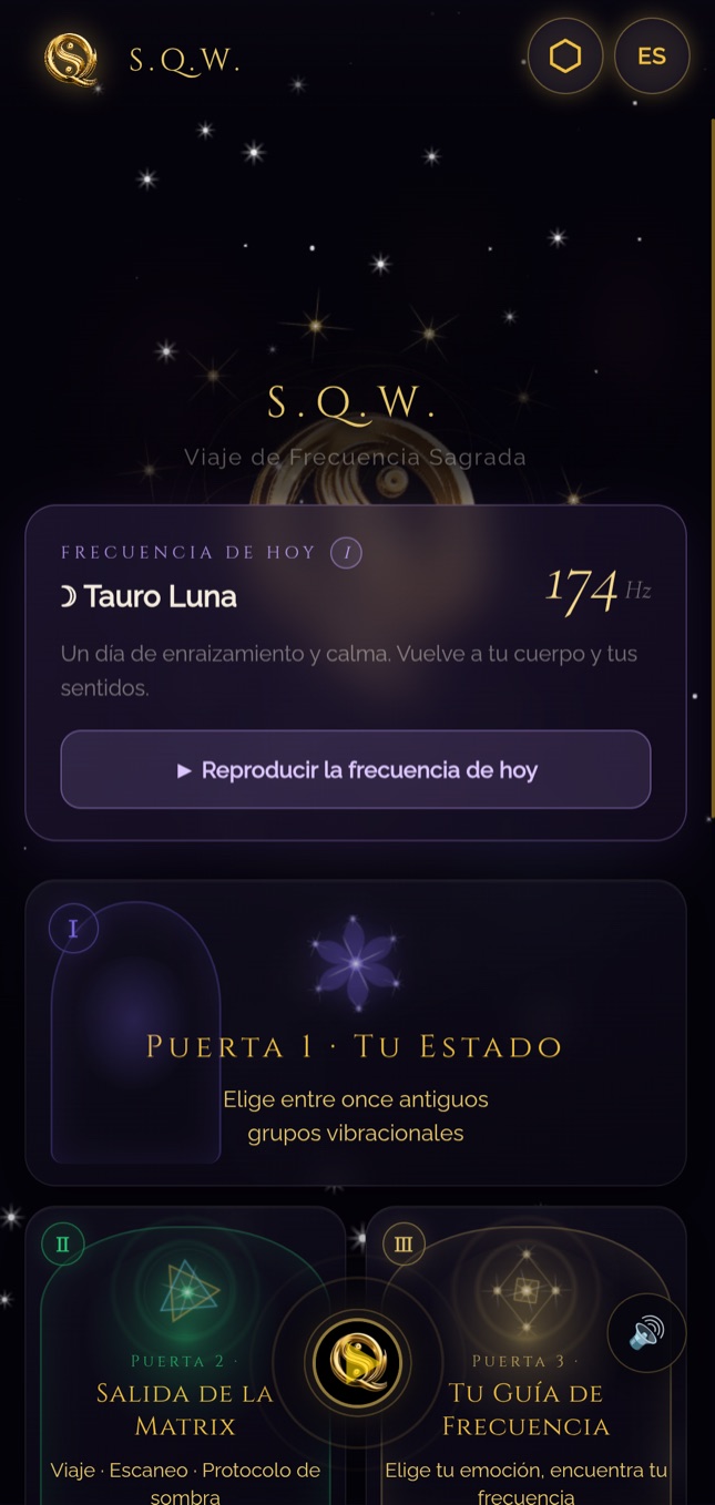 Pantalla principal de SQW — Nueve Puertas