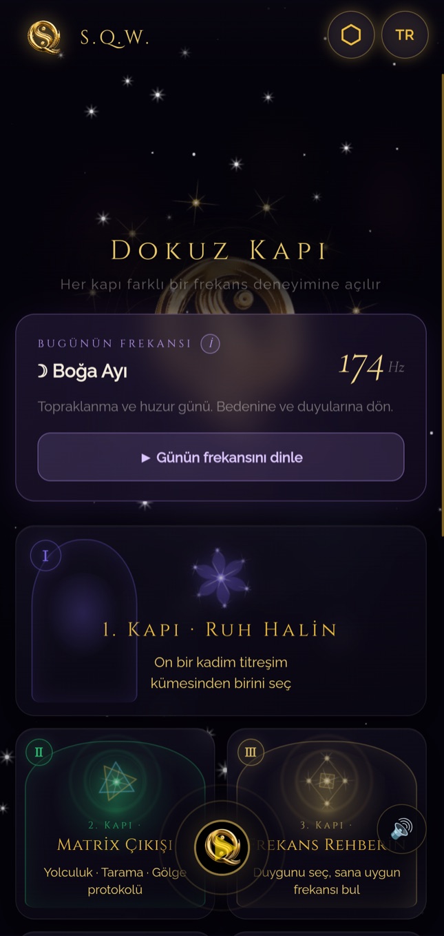 SQW ana ekran — Dokuz Kapı