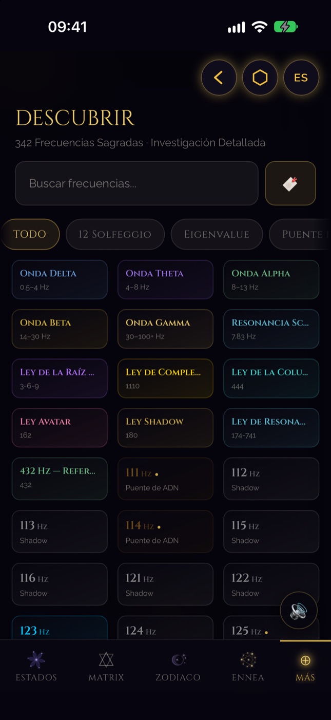 Biblioteca de frecuencias de SQW en iPhone — 342 frecuencias