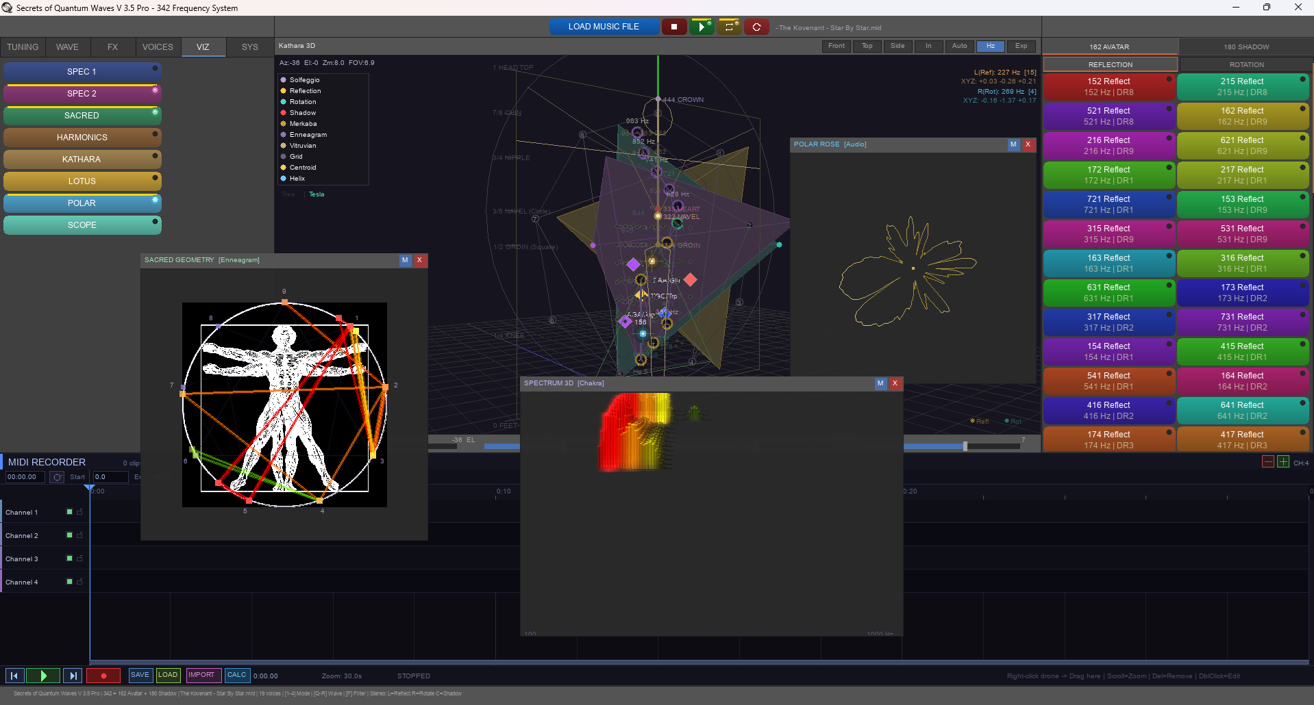 Secrets of Quantum Waves V3.6 Pro Interface - 342 Frequency Sound Synthesizer